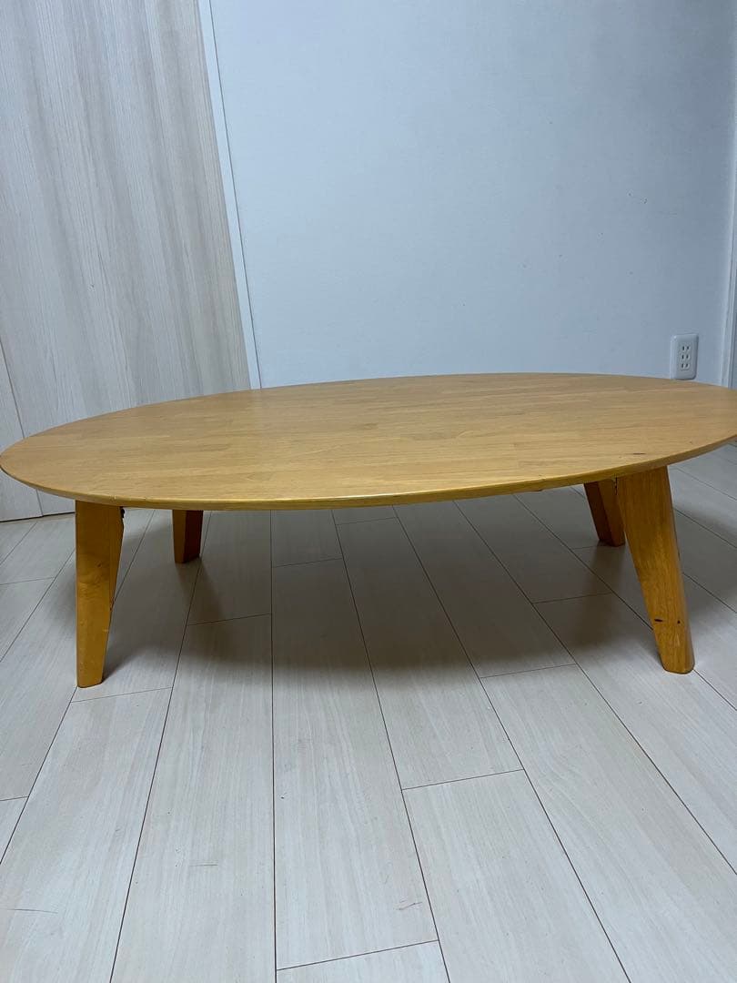 ジャンク ベルメゾン　 楕円 折りたたみ テーブル