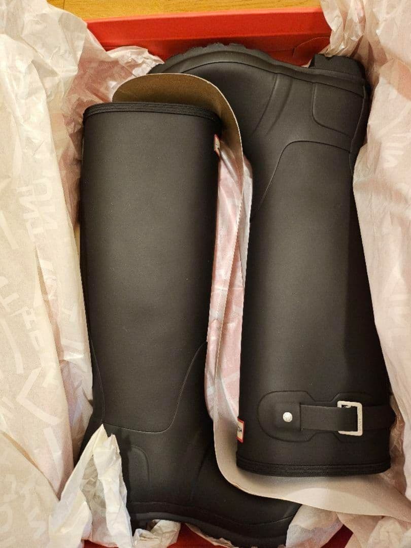 HUNTER レディース オリジナル トール レイン ブーツ ブラック ハンター