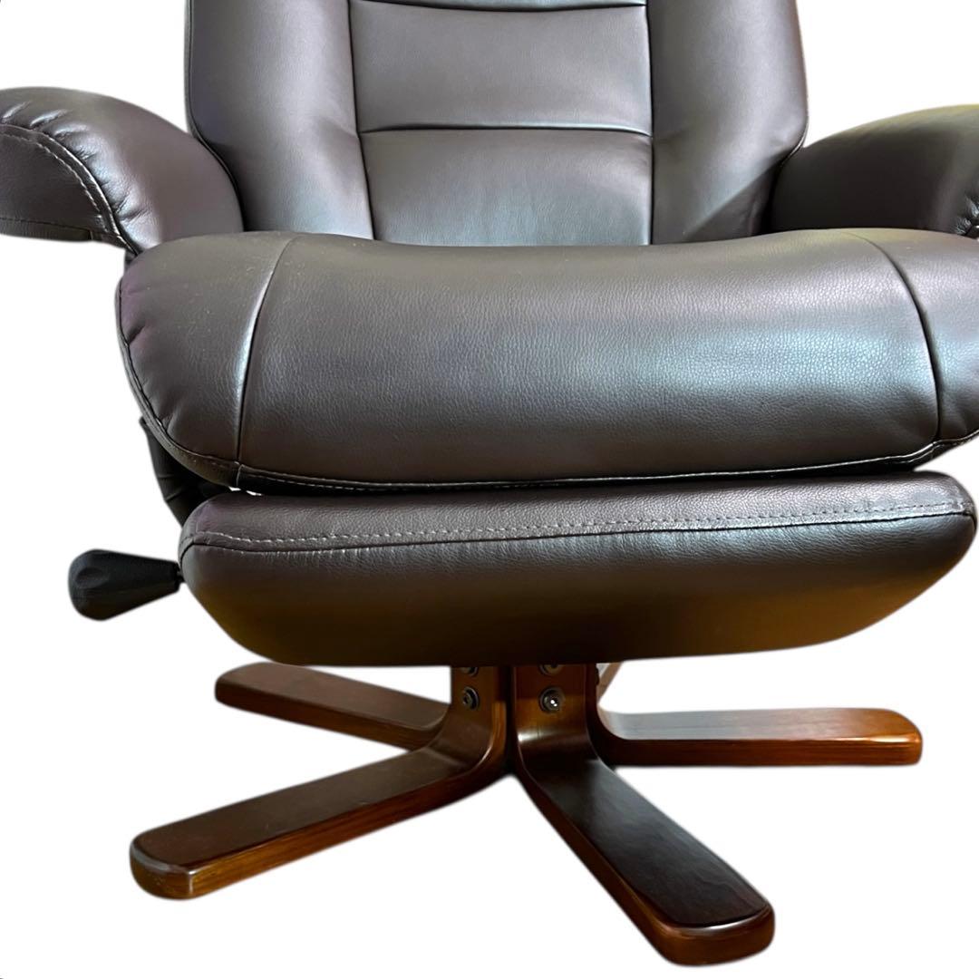 【極美品】パーソナルチェア 一人掛け ソファ オットマン付き マナベインテリア