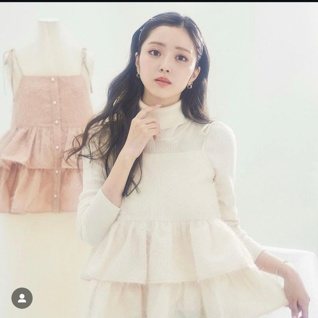 フィオリリー キラキラトップス/スパークリングリボンキャミソールトップス