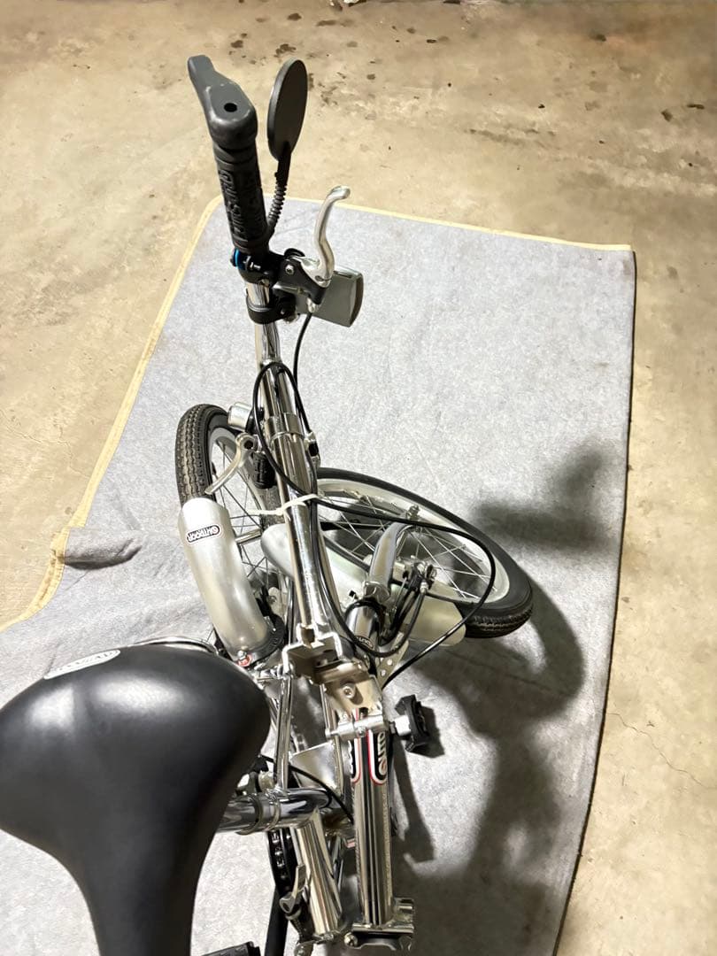 アウトドア 折りたたみ自転車 シルバー