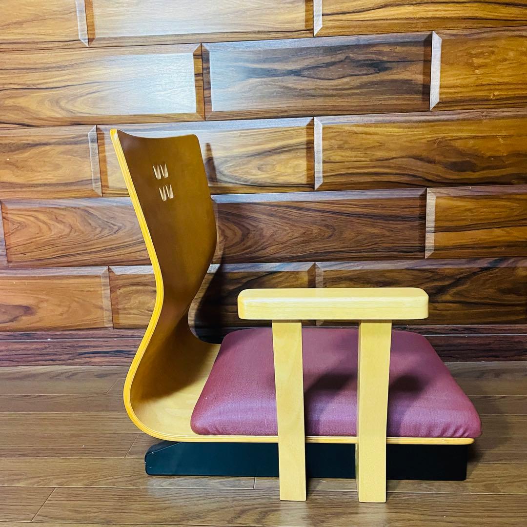 【超希少】マルカツ 高座椅子 肘置き アームチェア 旅館 2脚セット ピンク