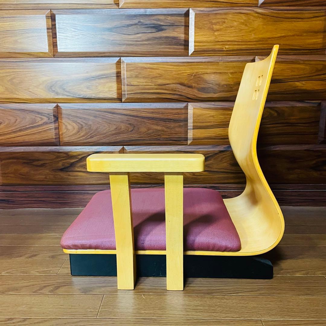 【超希少】マルカツ 高座椅子 肘置き アームチェア 旅館 2脚セット ピンク