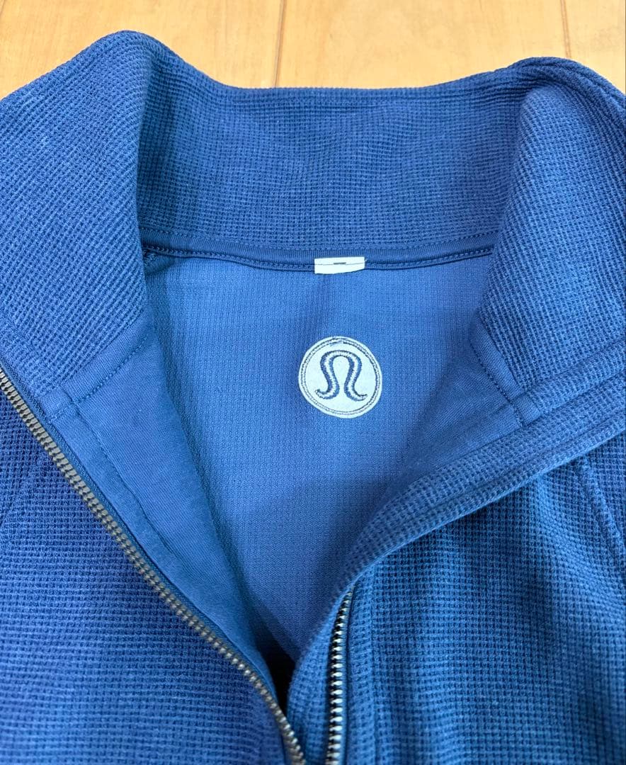 ルルレモン Scuba クロップ ファネルネックハーフジップ ワッフル S