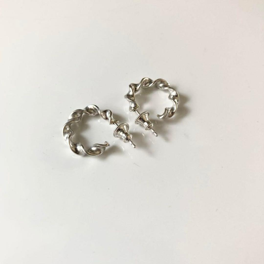 両耳　14mm シルバー925 フープピアス
