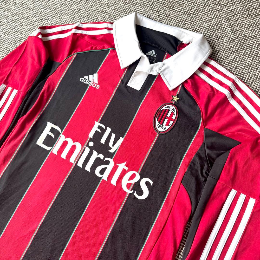 【襟付き＆ロングスリーブ仕様】ACミラン １２／１３（H）アディダス