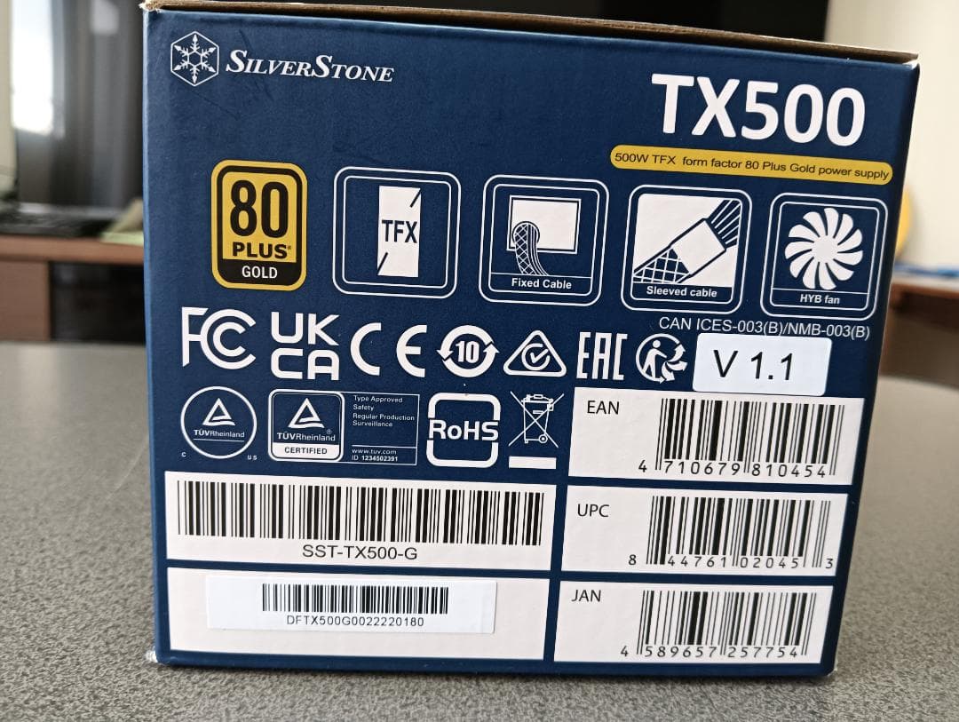 ★新品・未開封　SilverStone TX500 500W 電源ユニット★
