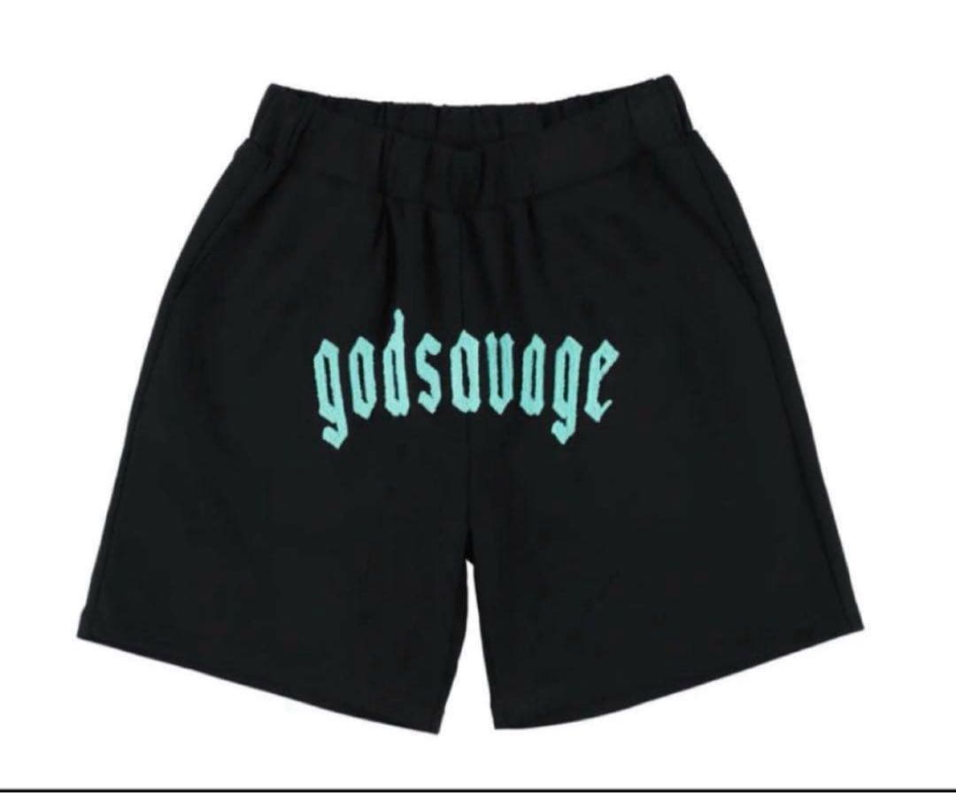 godsvage ブラックジャージ上下セット