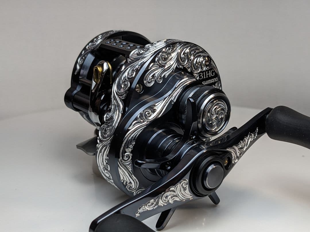 シマノ カルカッタコンクエスト31HG 彫金 エングレービング カスタム