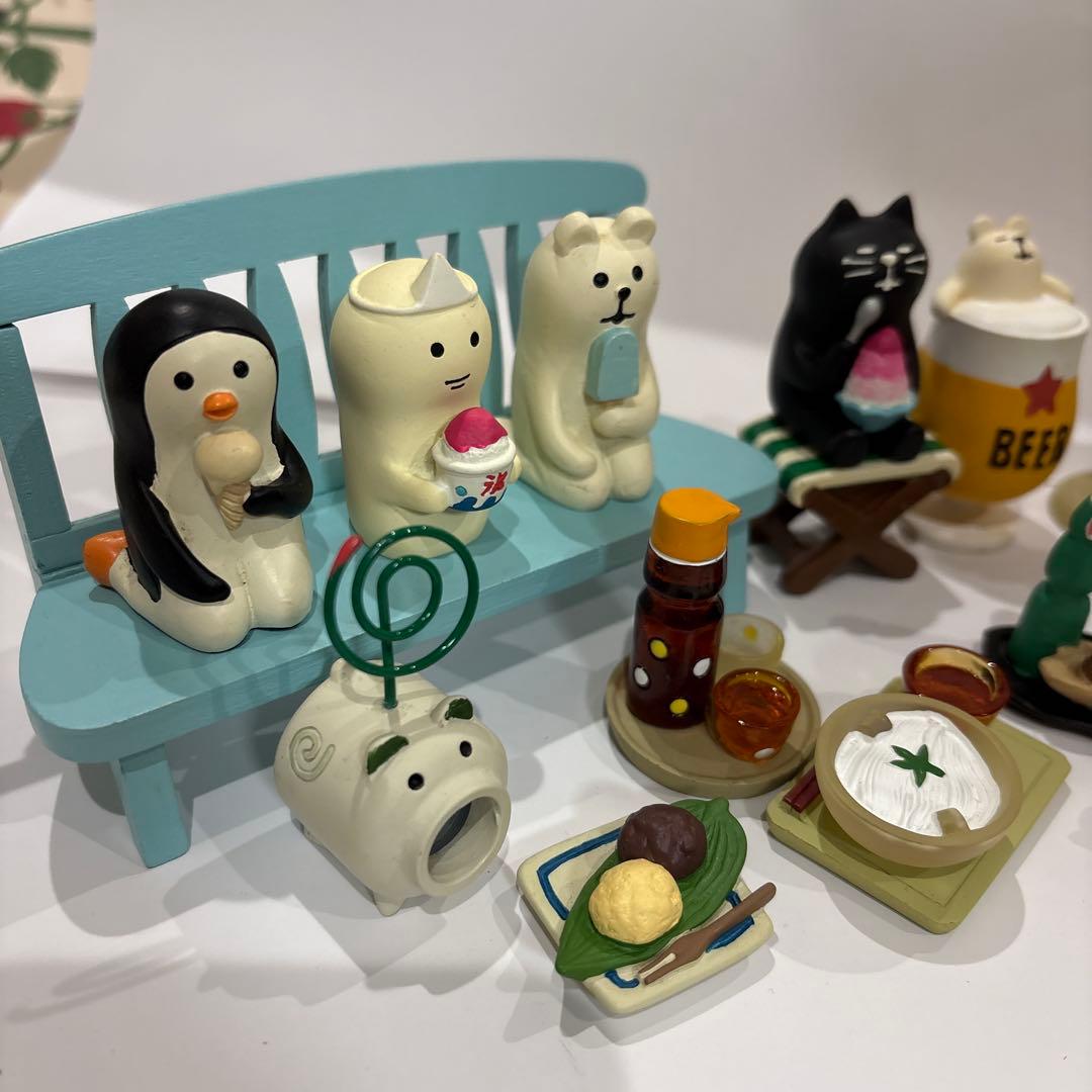 デコレ　コンコンブル　夏の食べ物、お盆の置物セット