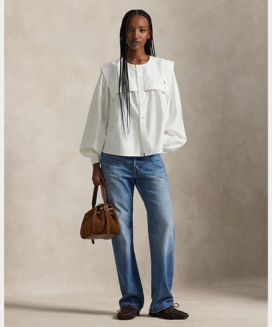 ポロ　ラルフローレン ビブ コットン オックスフォード シャツ