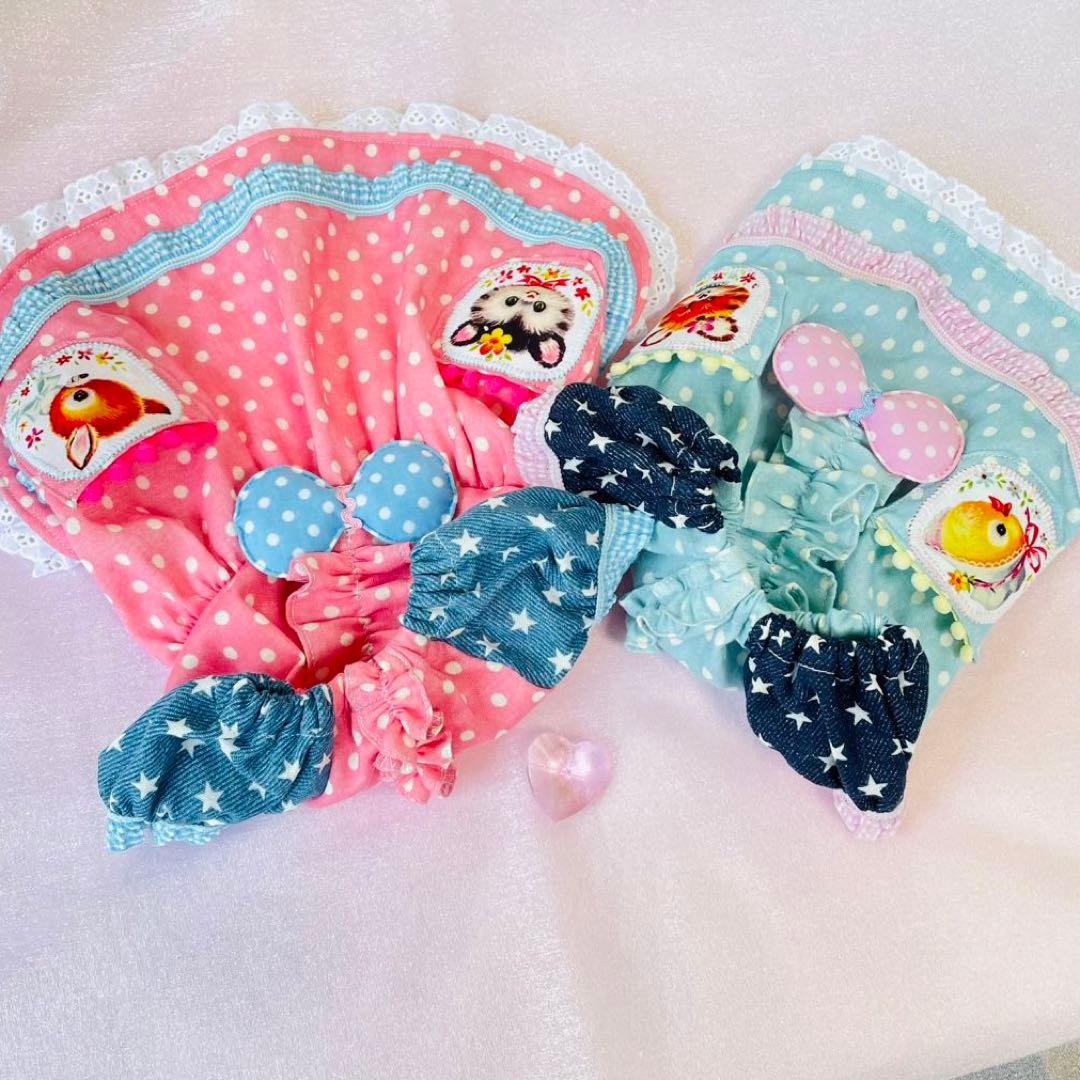 レトロアニマルポッケ　チュニック　ワンピース　∞TuTu∞  犬服ハンドメイド