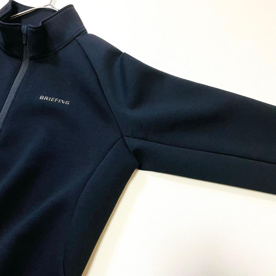 6431【美品】ブリーフィング　ハーフジップスウェット　3Dロゴ　トレーナー
