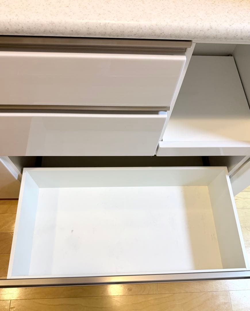 ニトリ キッチンカウンター(アルミナ2 120CT WH) コード4030914