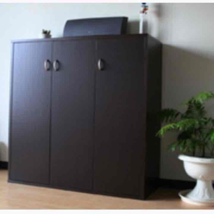 DVDで最大400収納☆書棚ストッカー　ダークブラウン