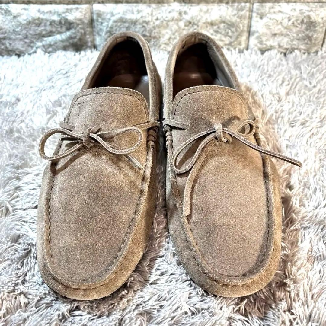 美品✨TOD'S トッズ ドライビングシューズ レザー　メンズ ベージュ25.0