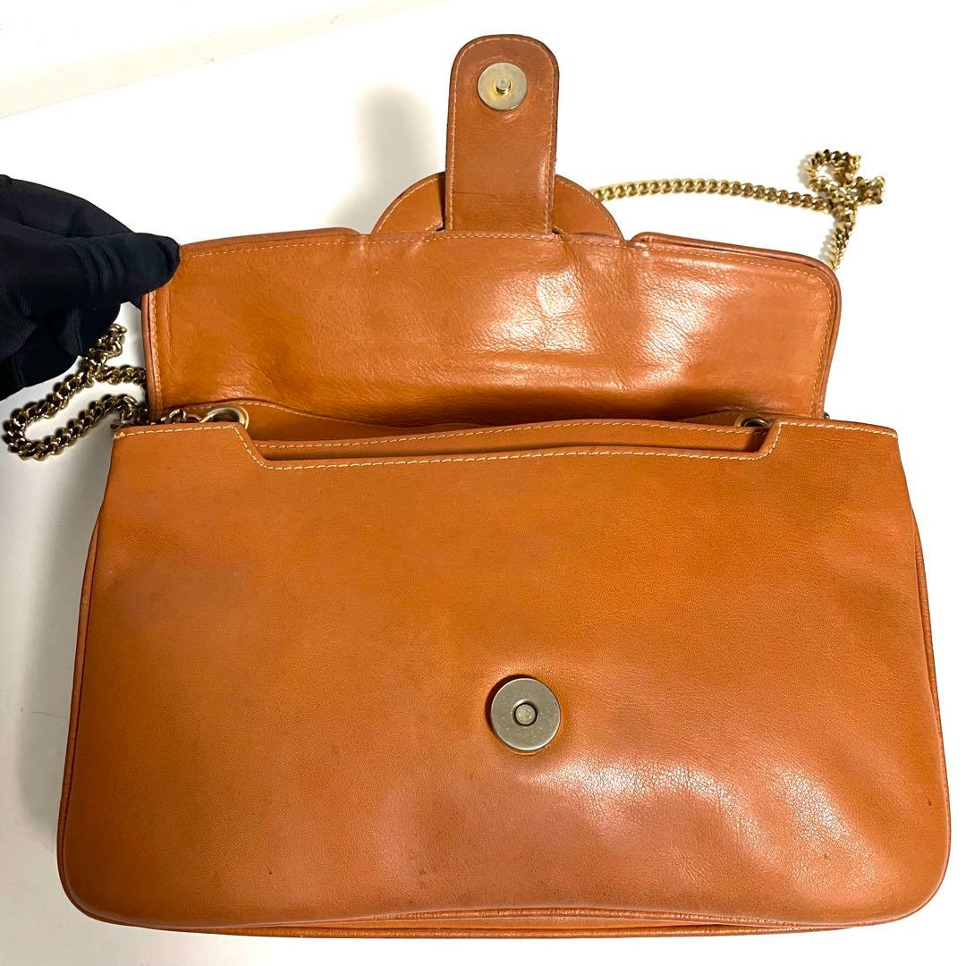 バッグ CELINE Vintage Chain Shoulder Bag Brown