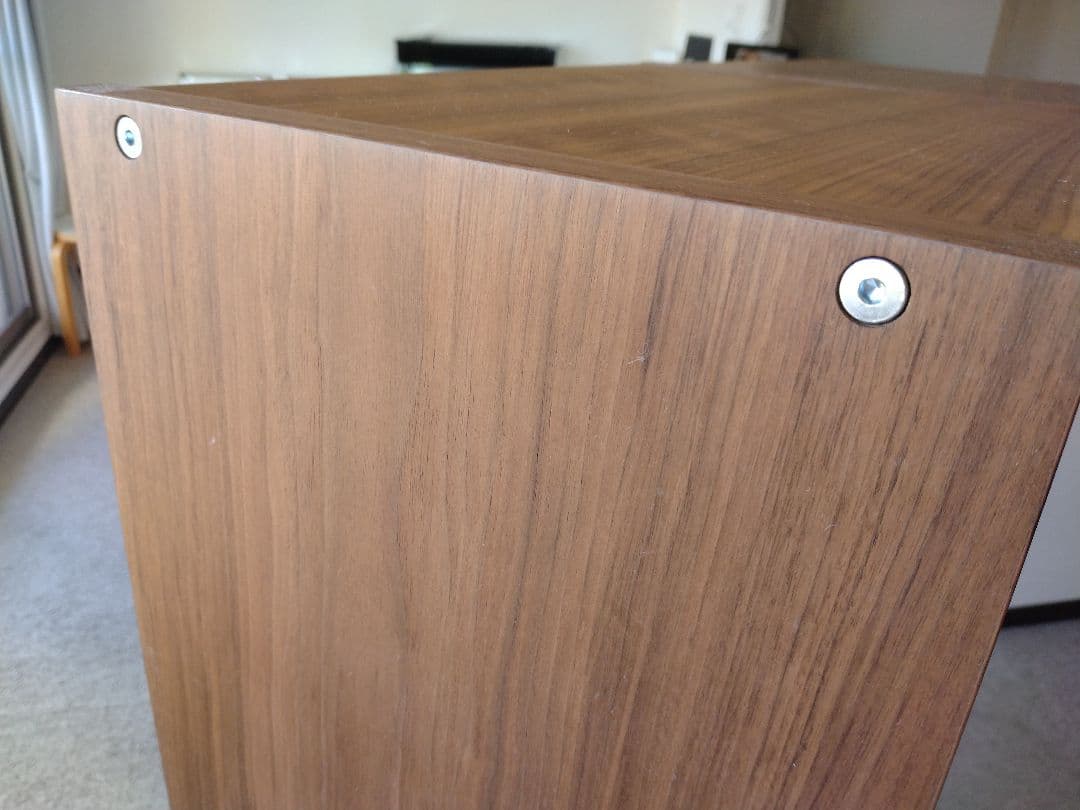 【美品】MUJI無印良品 スタッキングシェルフ3×2/ウォルナット材/ラック棚