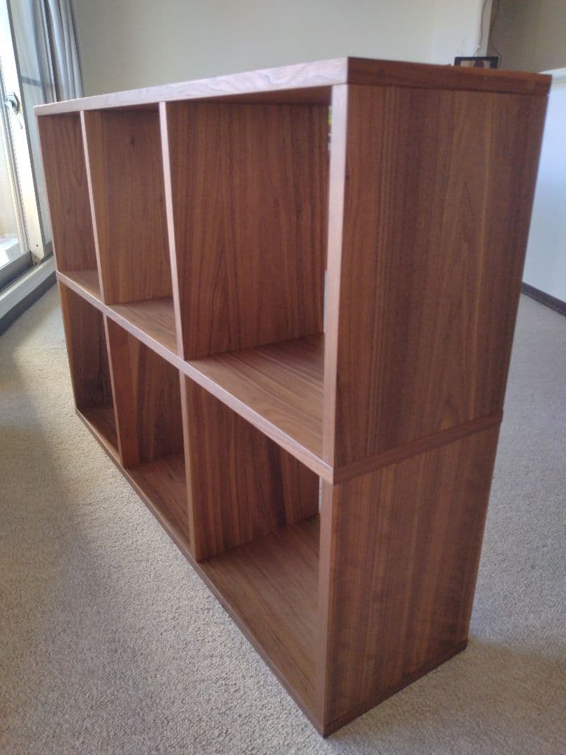 【美品】MUJI無印良品 スタッキングシェルフ3×2/ウォルナット材/ラック棚