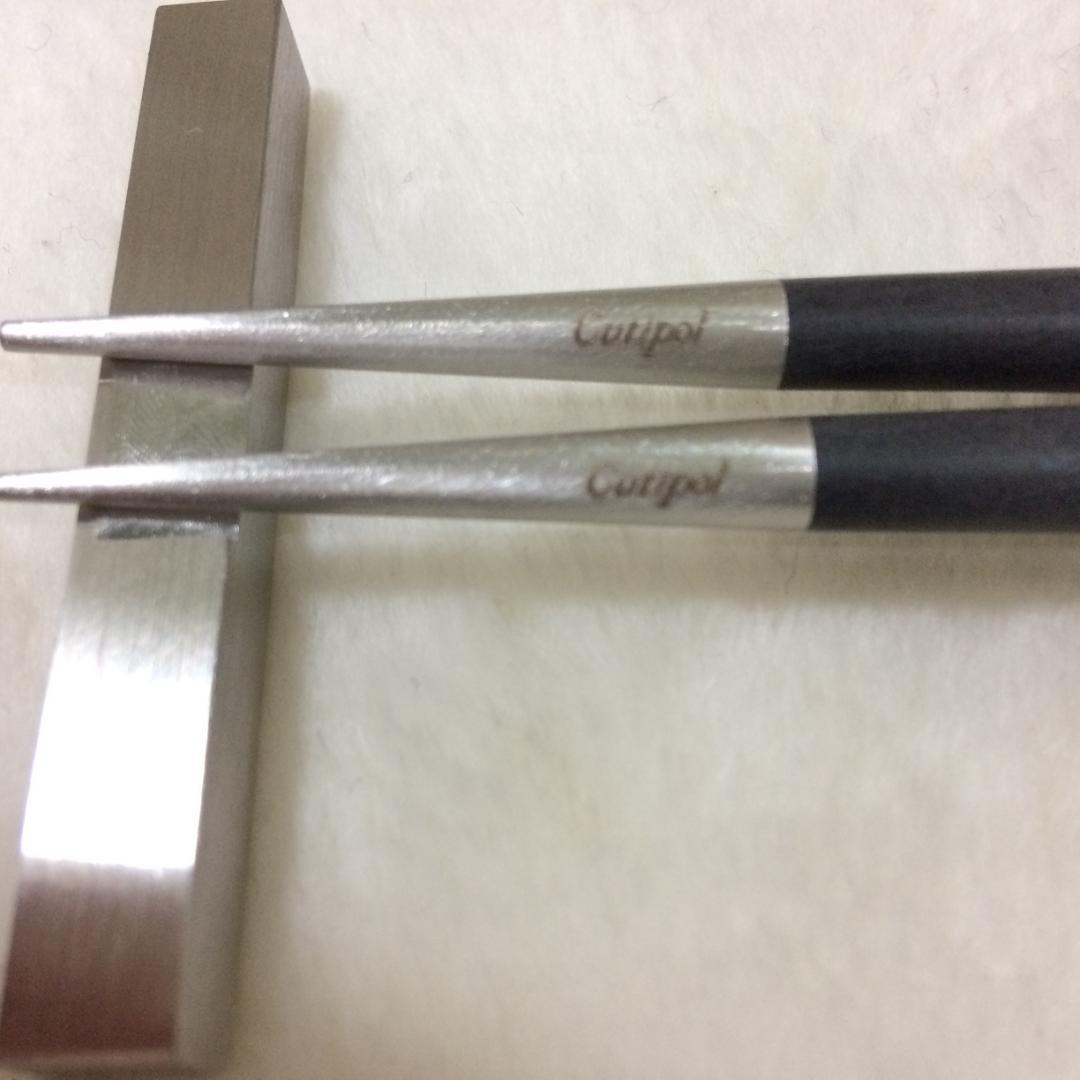 ユナ　リピ価格　クチポール　ゴア　ブラック＆シルバー　箸＆箸置き　６セット