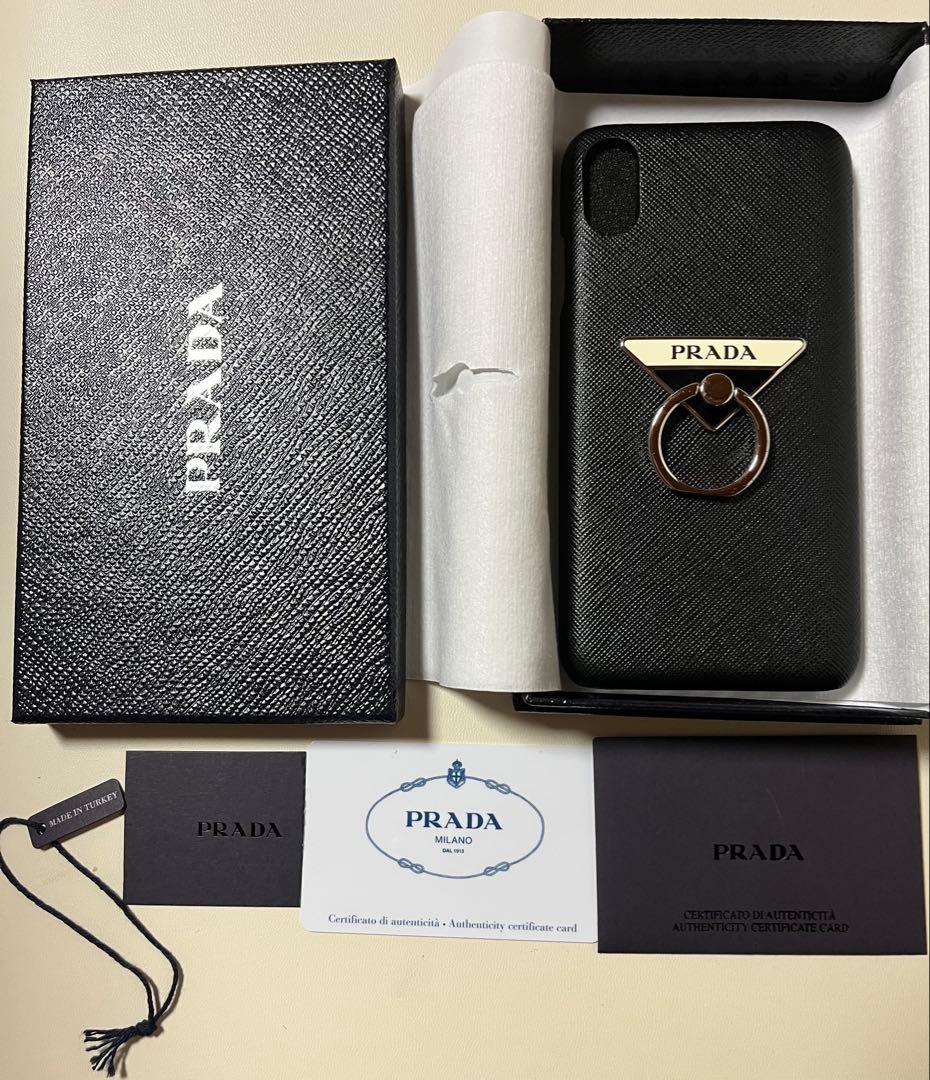 【新品】プラダiPhoneケース★バンカーリング★スマホケースPRADAブラック