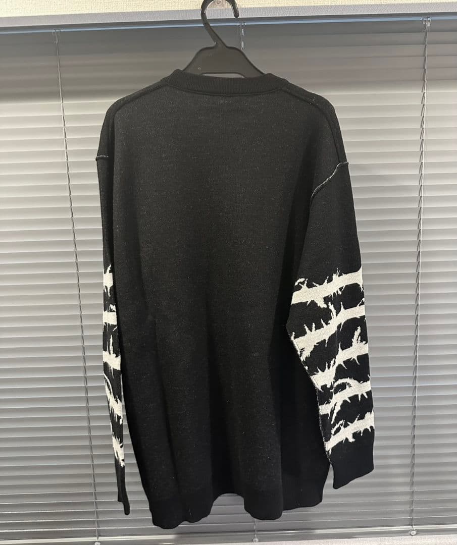 アンダーカバー 袖イバラ ジャガード クルーネック ニット