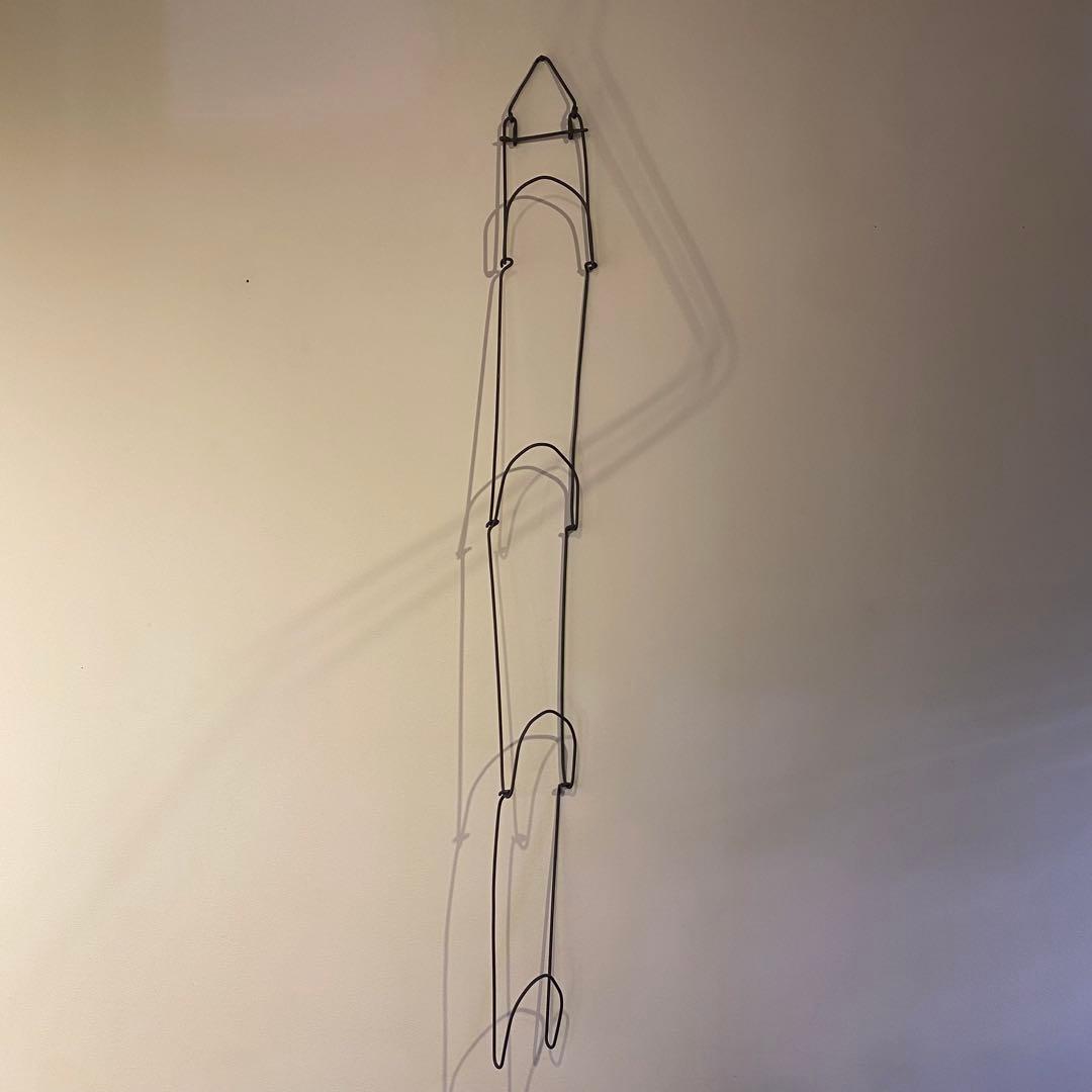 錆鉄自在鉤と古い鉄製の物掛け 二点セット