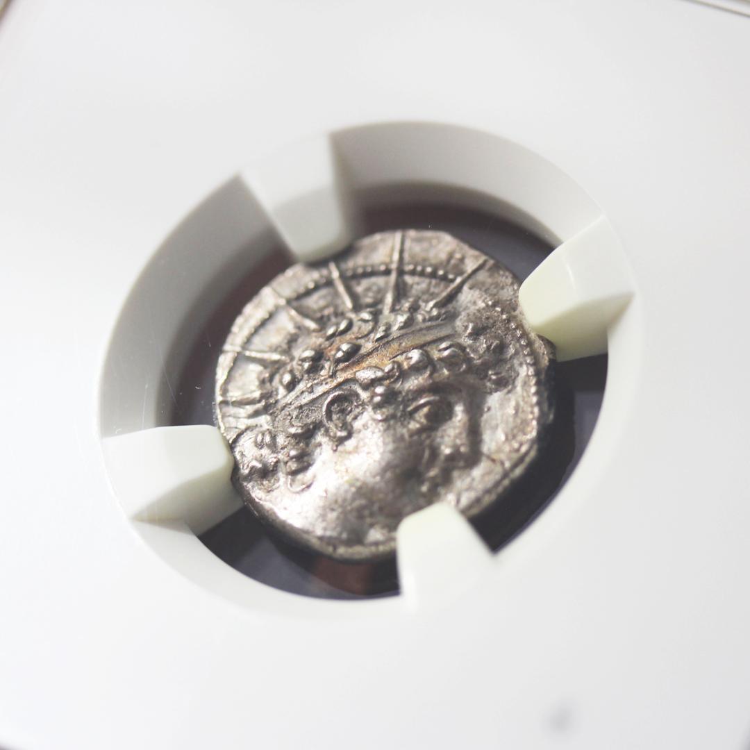 アンティオコス6世【Ch AU NGC】セレウコス朝シリア　ドラクマ銀貨