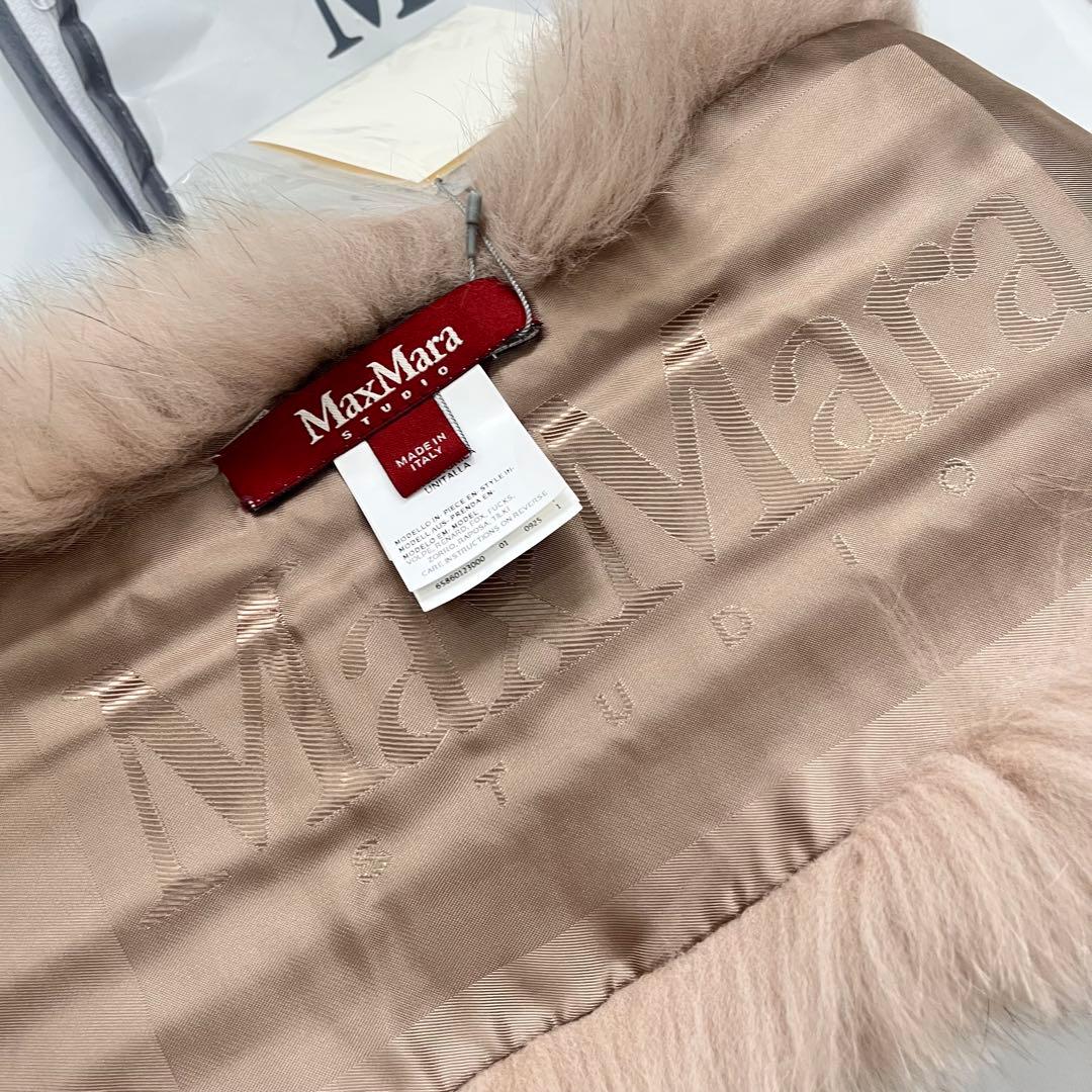 Maxmara 未使用 肉厚リアルフォックスファー スヌード マフラー