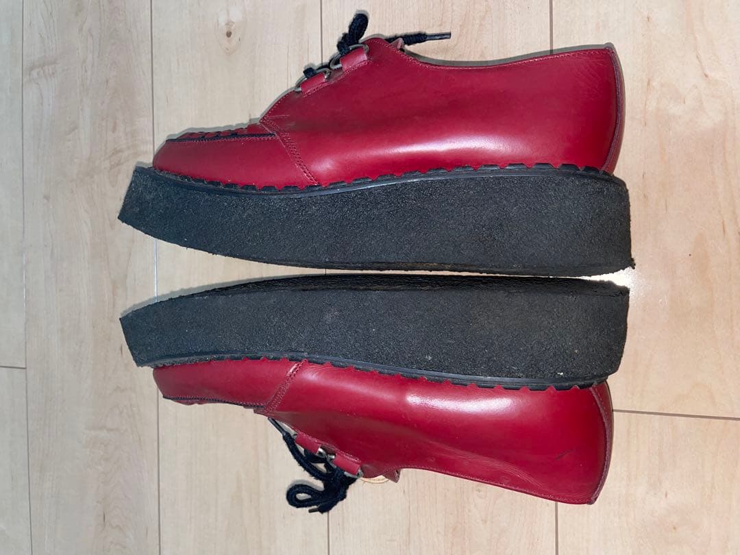 E COX ラバーソール ジョージコックス UK8 赤 レッド