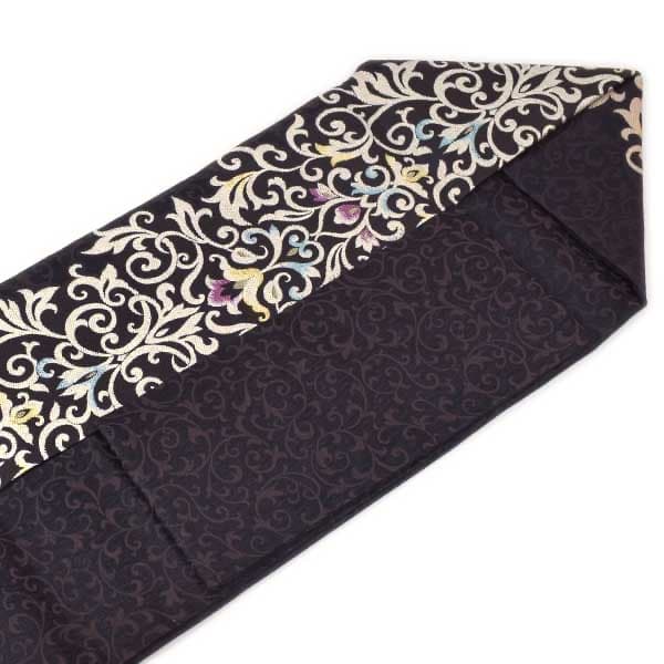 na_y_96_仕立て上り品 九寸 名古屋帯 弥栄織物 正絹 綿芯入り 新品