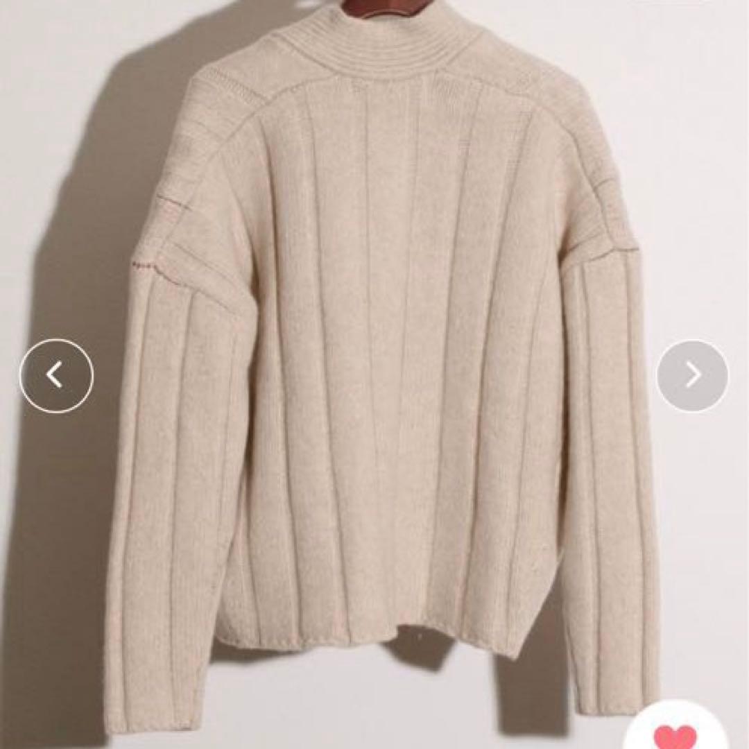 美品★定価4.2万円★ ジェーンスミス★ウールカシミアワイドリブカーディガン