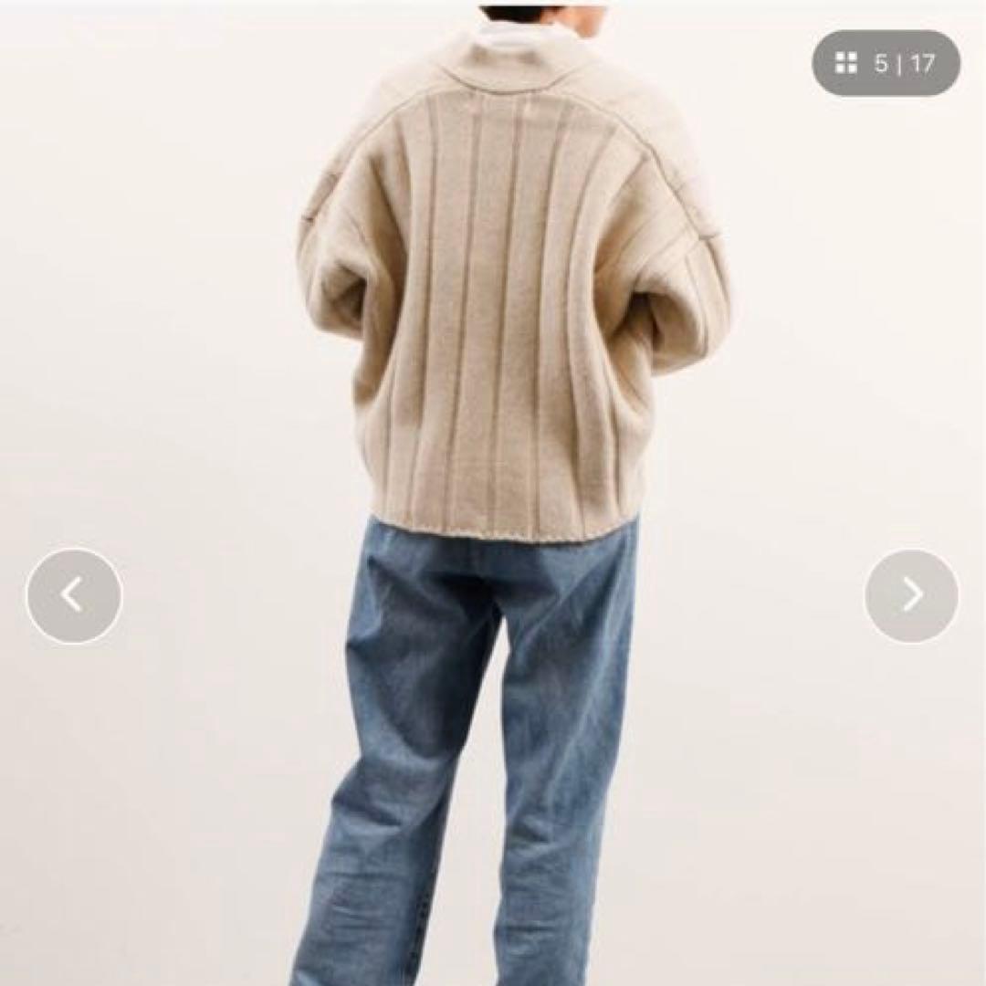 美品★定価4.2万円★ ジェーンスミス★ウールカシミアワイドリブカーディガン