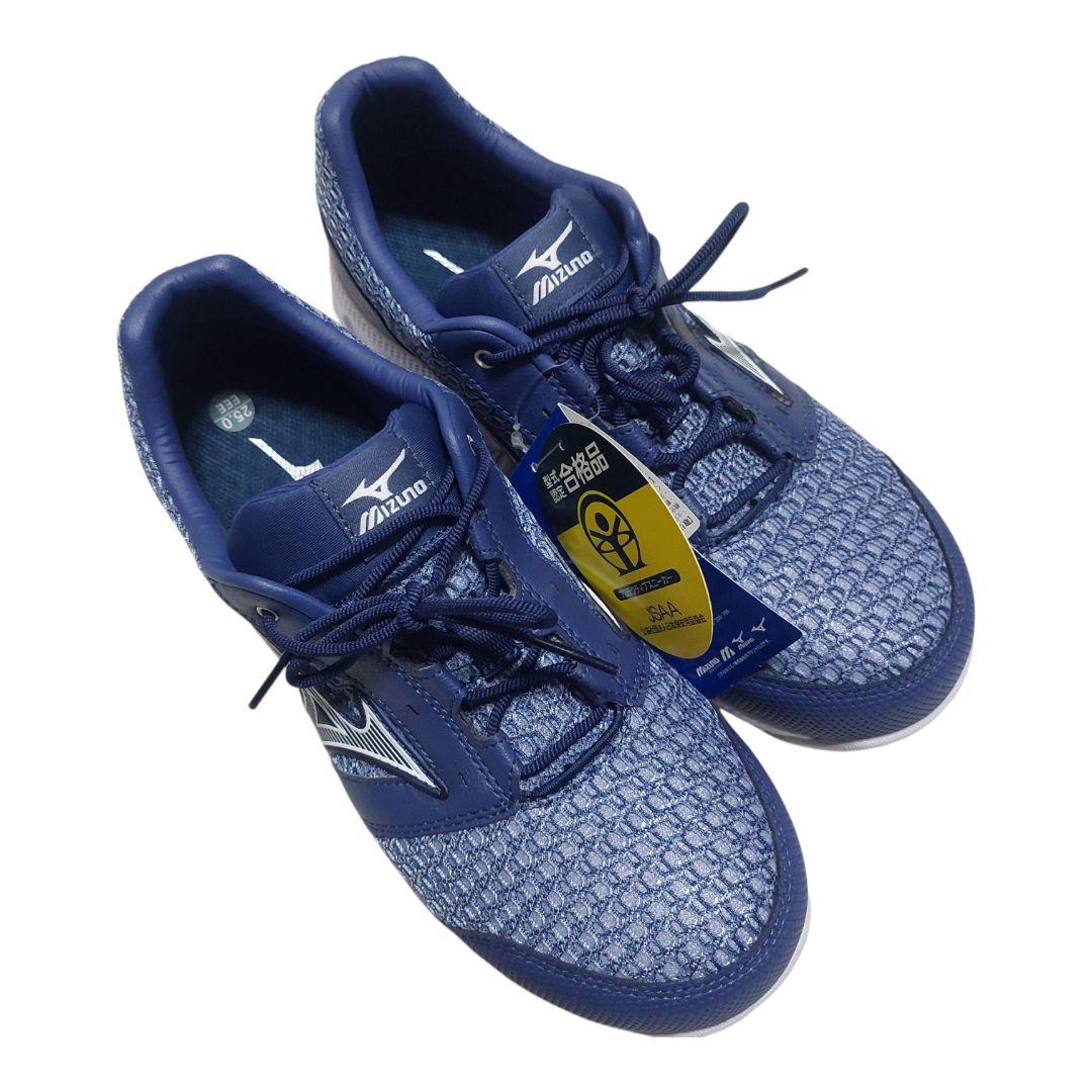 【新品】ミズノ 安全靴 オールマイティVH11L ブルー×ホワイト25cm