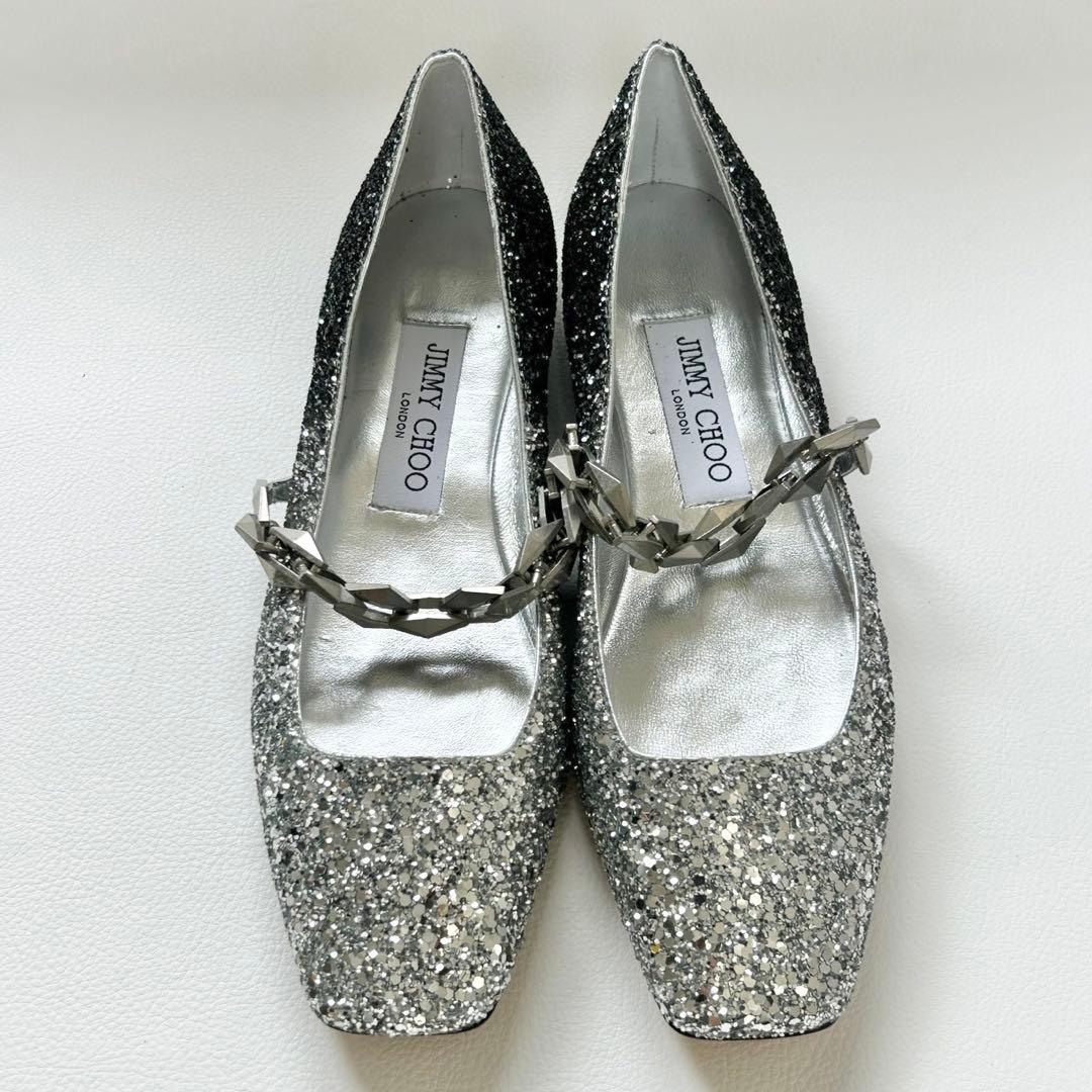 新品✨ジミーチュウ Diamond Tilda フラットシューズ グリッター