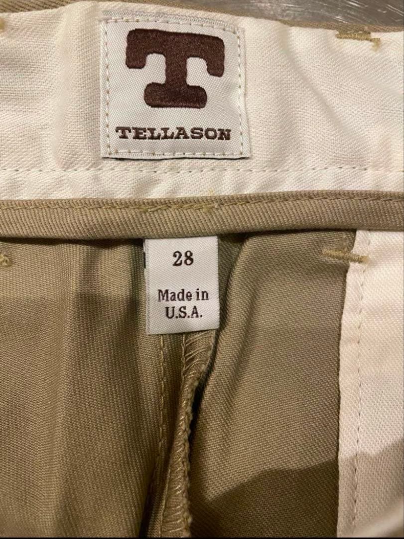 新品未使用『TELLASON 』テーパードチノ トラウザ28インチ