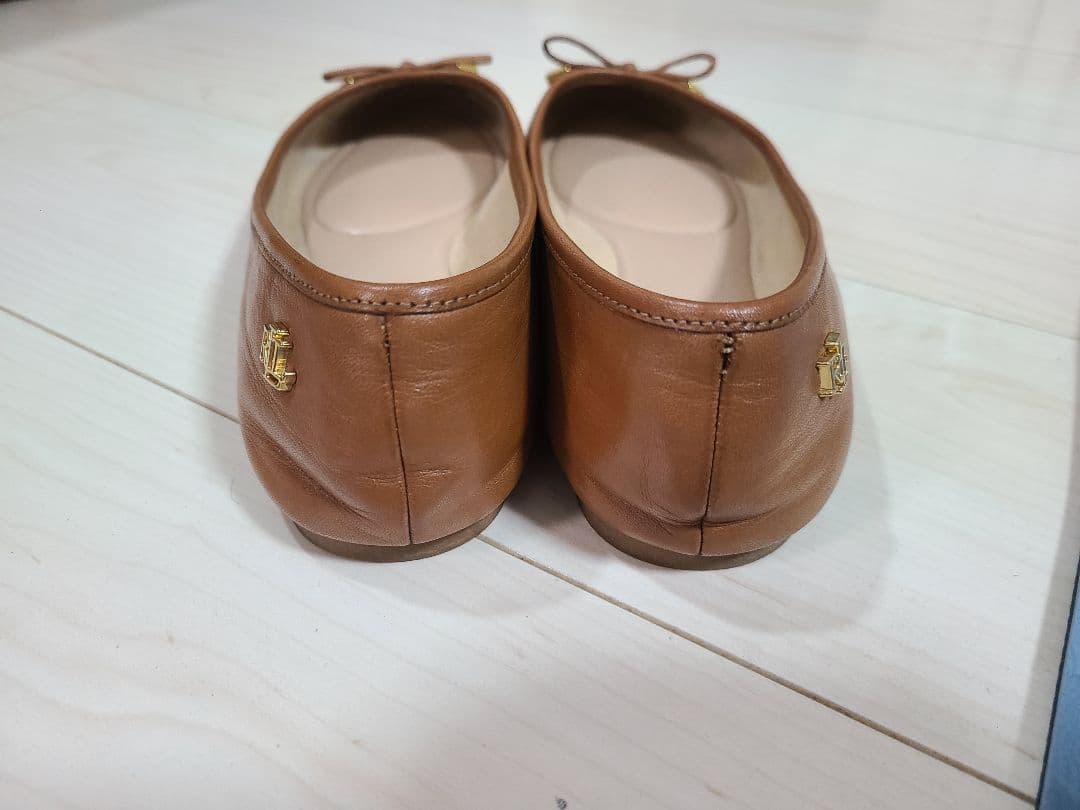 LAUREN RALPH LAUREN Jayna レザー フラット 23.5