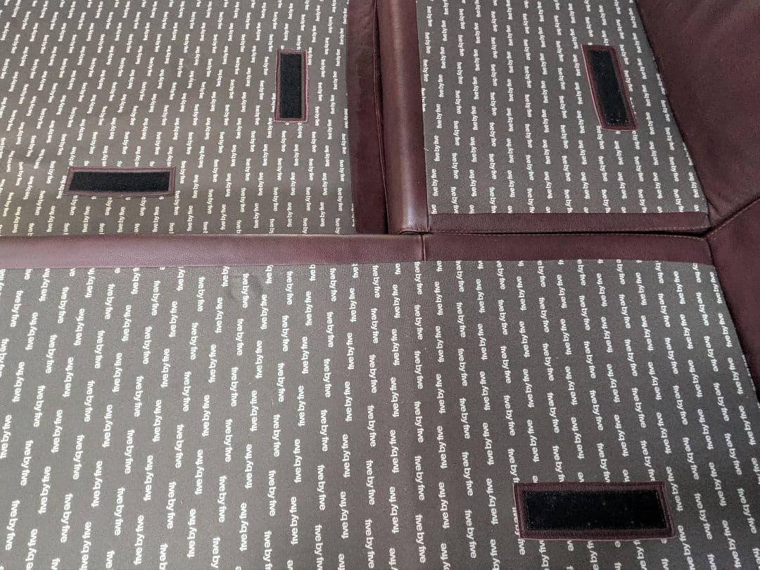 アクタスfive by five L字型本革ソファ クッション2個付き