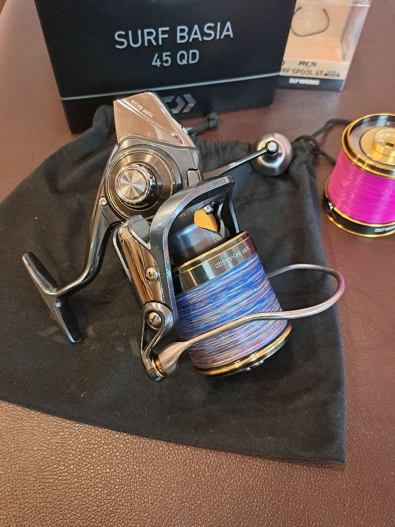 [状態良]ダイワ 21サーフベーシア45QD RCSサーフスプール付きゴメクサス