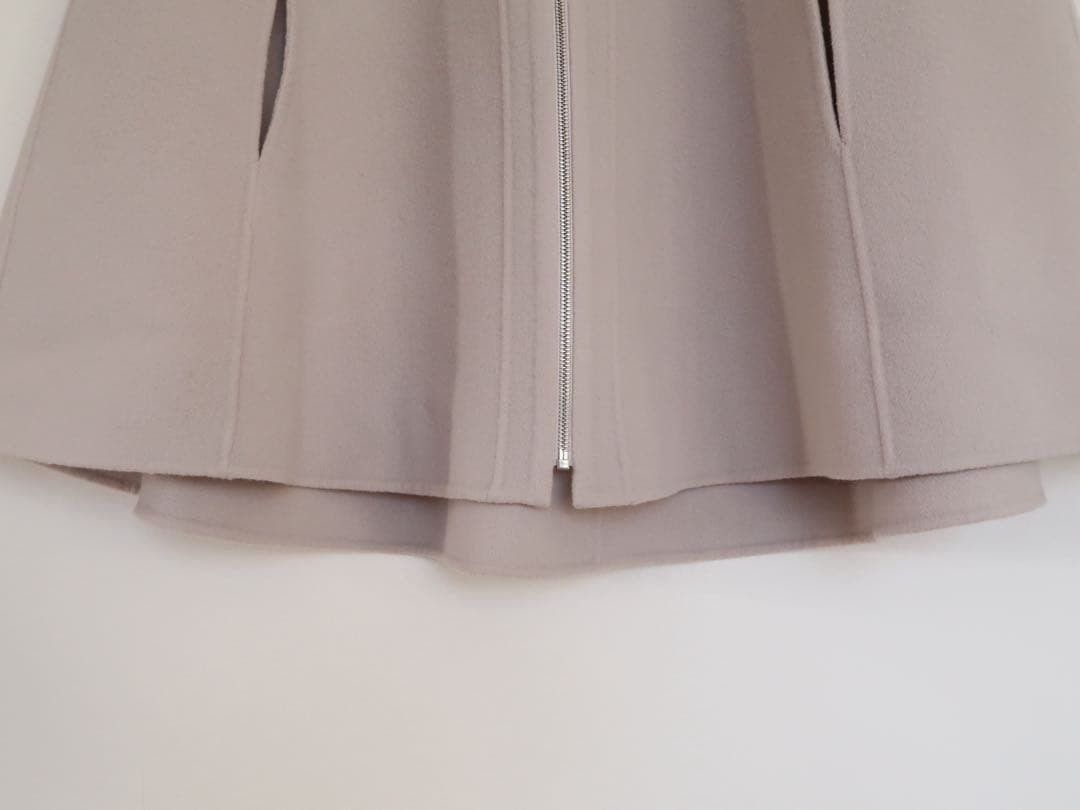 ANAYI 23AWシャルムビーバーミドルケープコート　ベージュ38