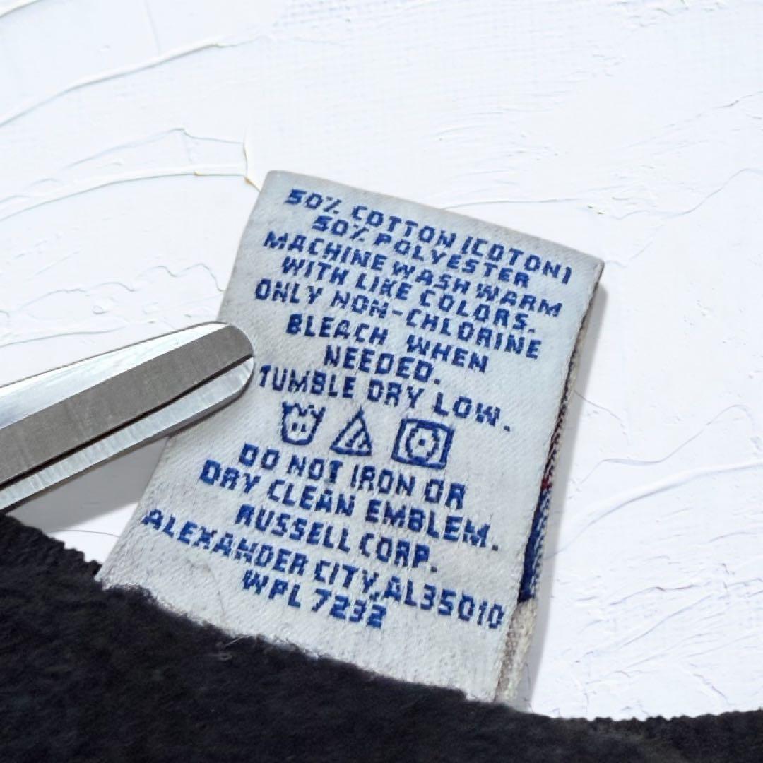 90s RUSSELL ブラック 無地スウェット メキシコ製 サイズXL