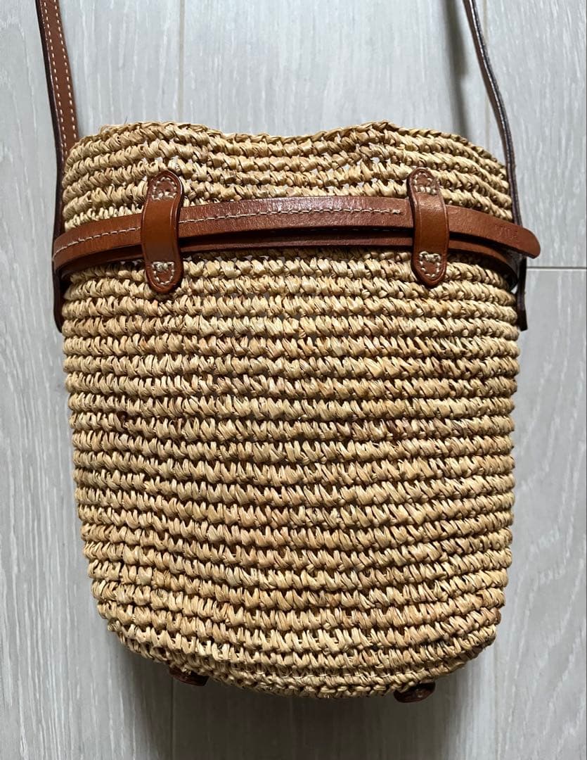 ✨POLO RALPH LAUREN ラフィア ミニベルポート バケットバッグ✨