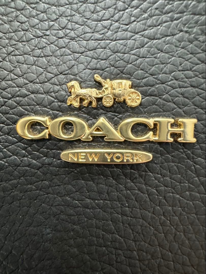 美品 COACH 2way ブラックレザー モリー ショルダーバッグ