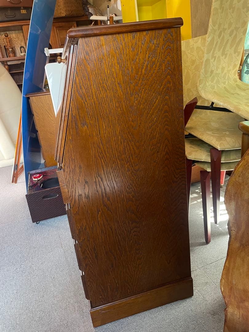 越後家具　ライティングデスク 民芸家具 昭和後期 古録展 当時物　高級家具