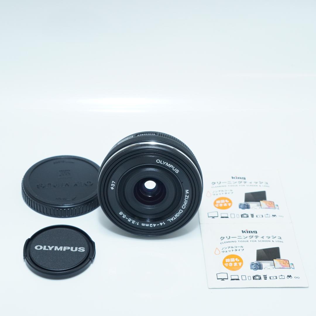 ★動画でも大満足★オリンパス14-42mm EZ パンケーキ ブラック