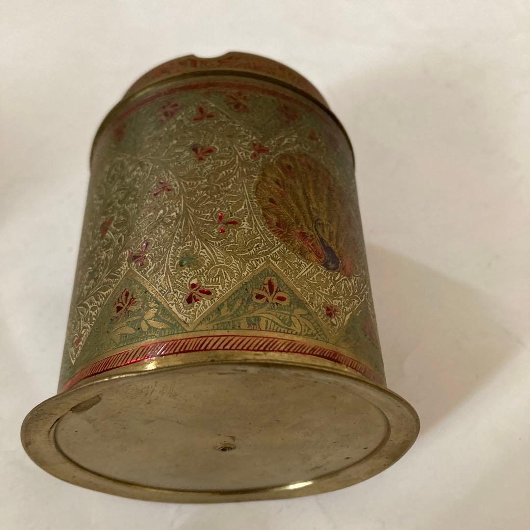 真鍮製エングレービング灰皿