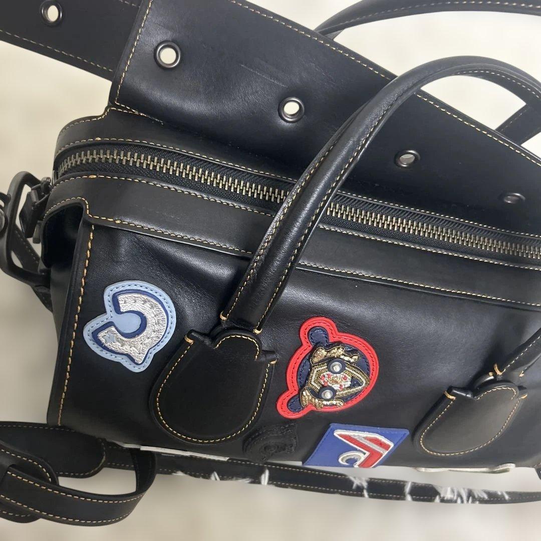 【未使用級】COACH 2way ショルダー ハンドバッグ クラブタン　ワッペン