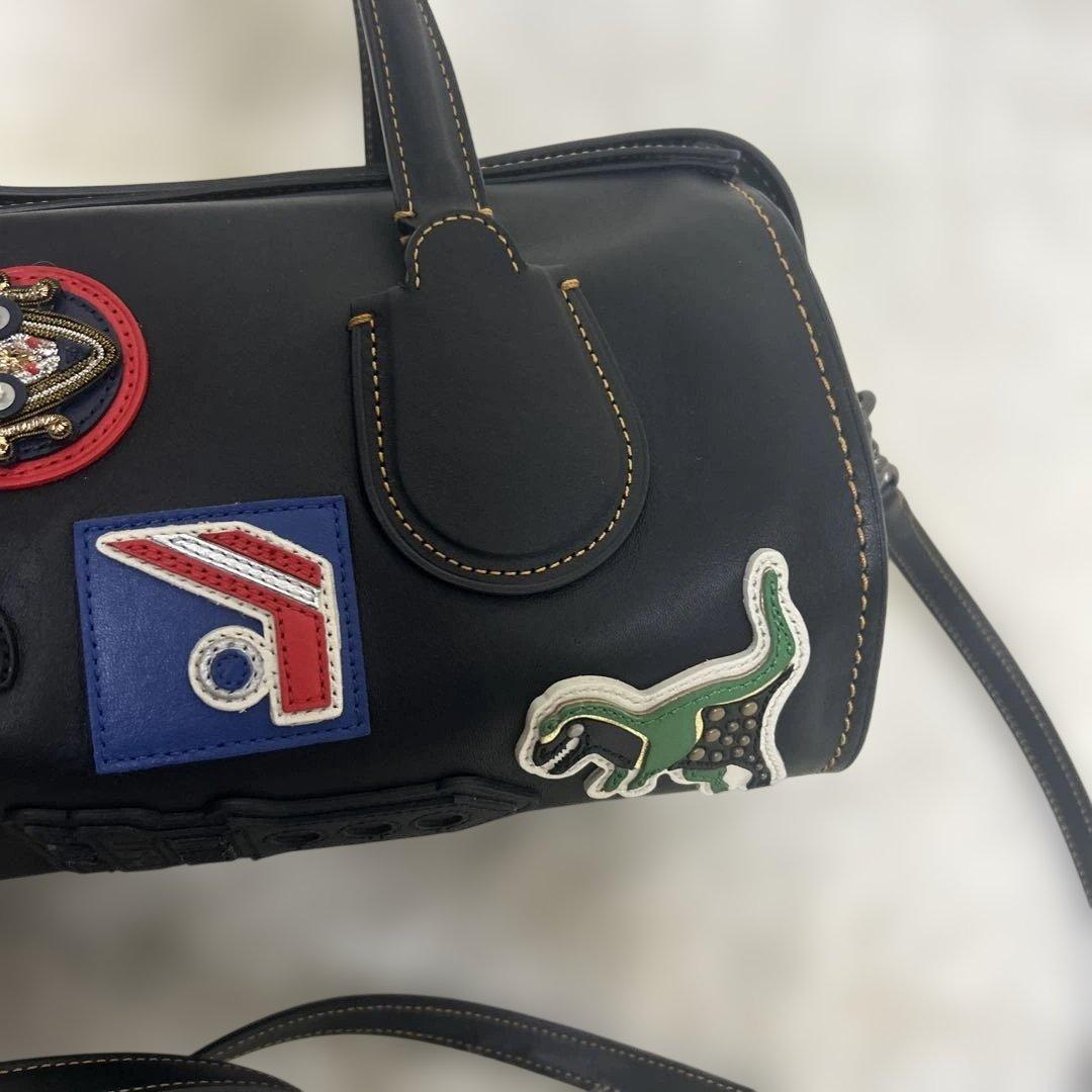 【未使用級】COACH 2way ショルダー ハンドバッグ クラブタン　ワッペン