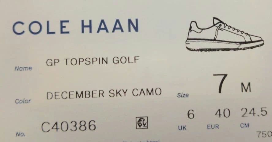 新品　COLE HAAN グレー 迷彩柄 ゴルフシューズ　コールハーン