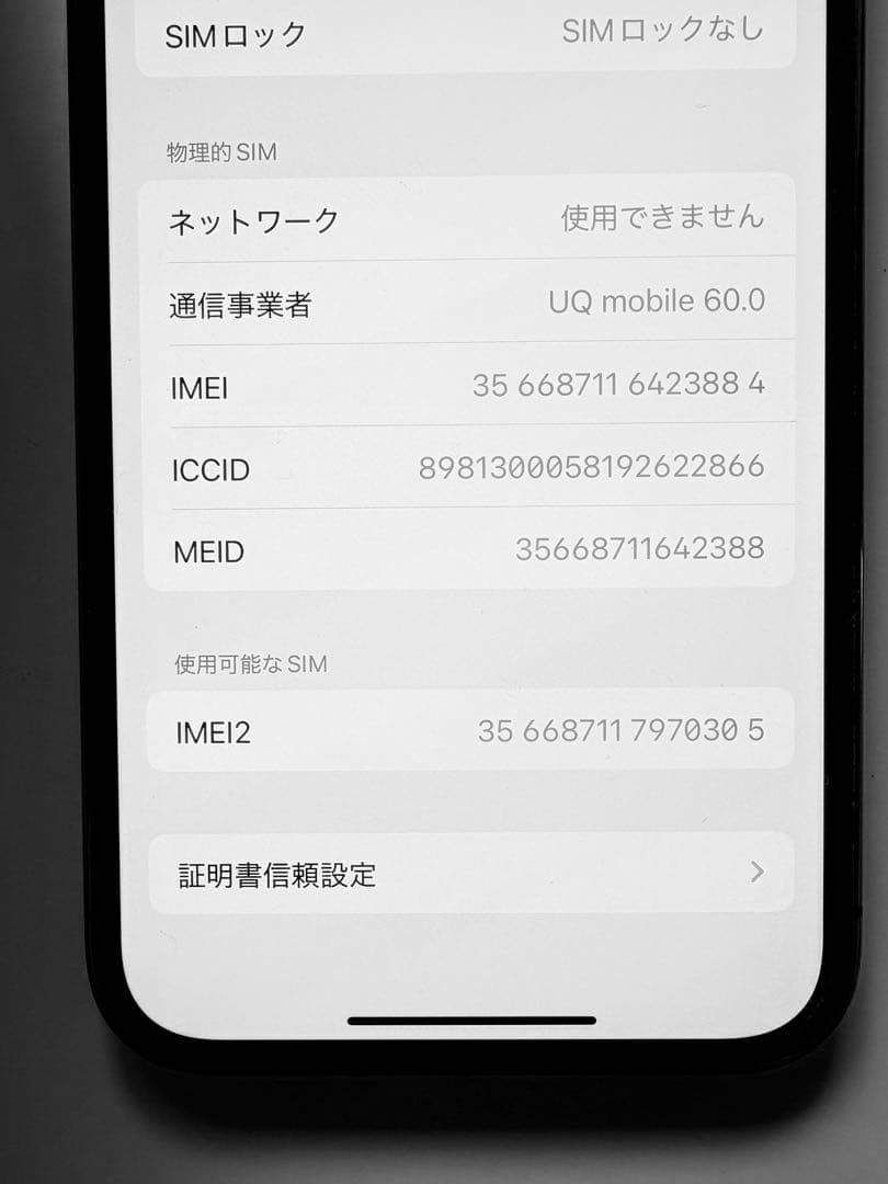 Apple iPhone 12 Pro 256GB グラファイト　SIMフリー